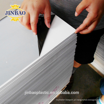 JINBAO 1220 * 2440mm 3mm cor pvc rígida placas de folha dura 1.45